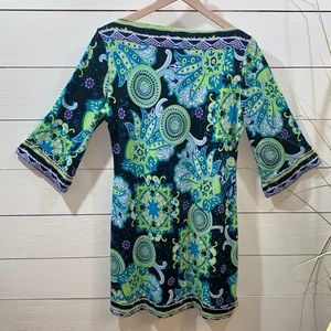 CATO 70's Hippy Vibe 3/4 sleeved shift dress large